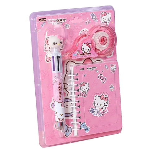 HKM-726419 Correction Tape and Multi-Colour Ballpoint Pen Set for School Supplies