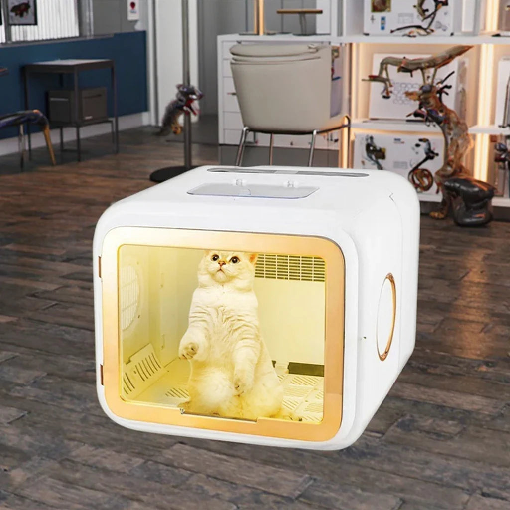 HKM-726547 Eco-Friendly Foldable Electric Pet Grooming Dryer Box for Dogs and Cats - 68L Capacity