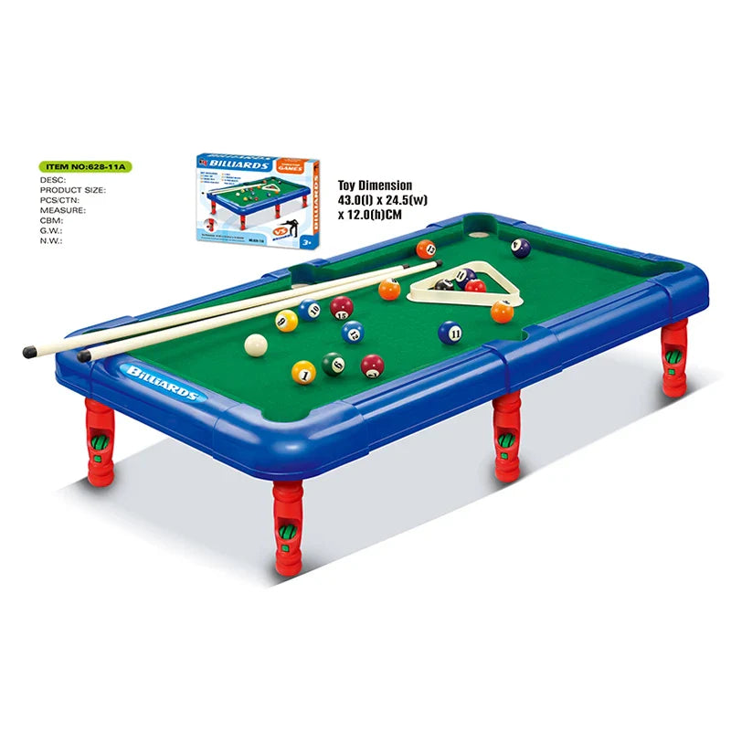 HKM-726547 Mini Indoor Pool Table Game with Cue Sticks and Balls for Kids and Adults