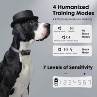 HKM-7265981 Smart Pet Bark Stopper Training Collar for Dogs - Plastic Design Available in Black and White