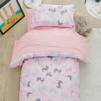 HKM-726611 Children's Cartoon Cotton Three-Piece Quilt Set for Kindergarten and Crib Use