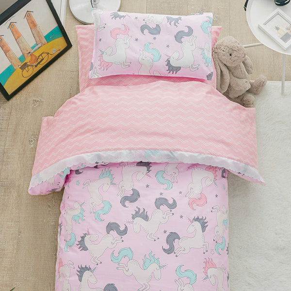 HKM-726611 Children's Cartoon Cotton Three-Piece Quilt Set for Kindergarten and Crib Use