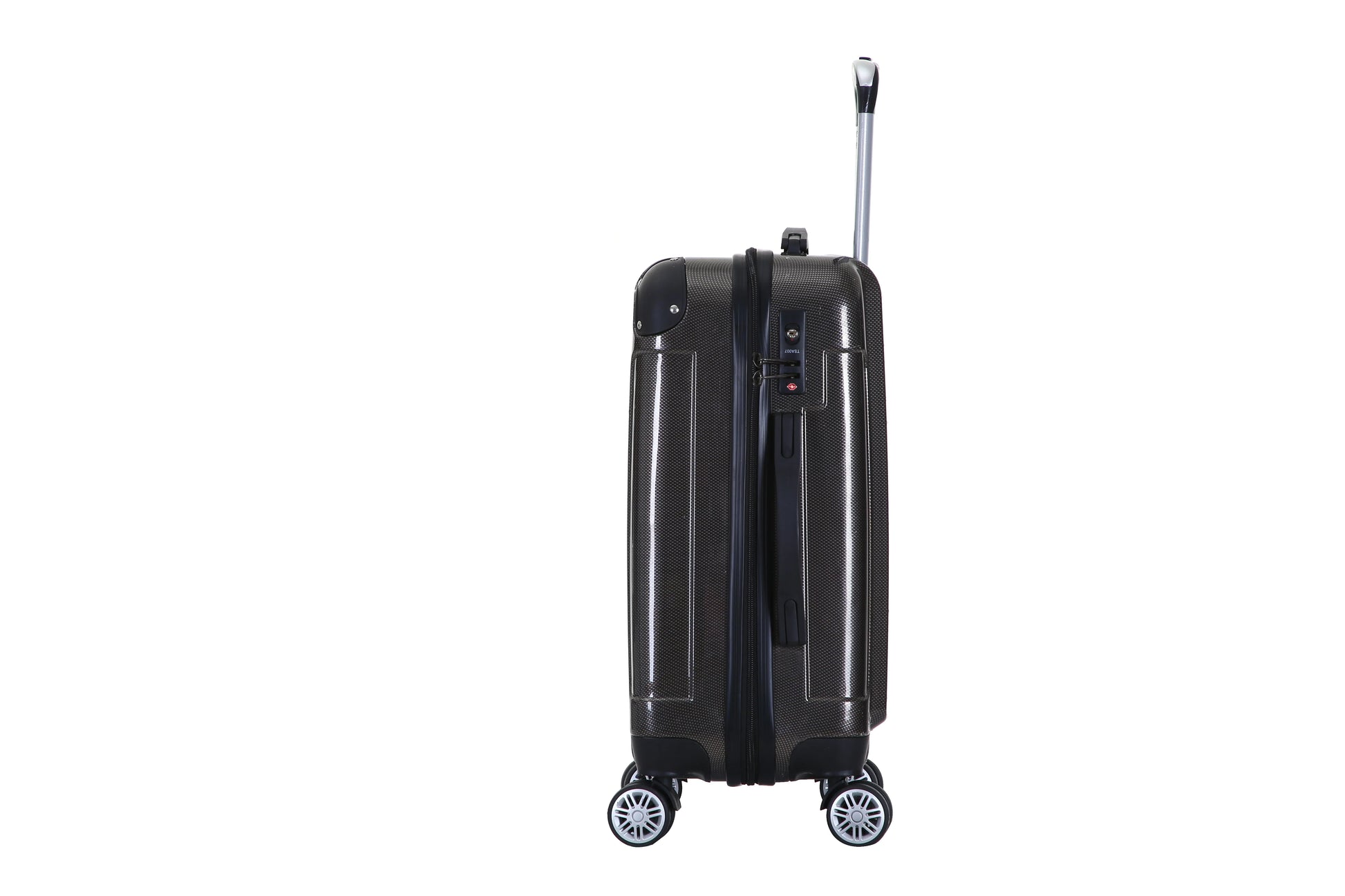 HKM-726675 3-Piece White Trolley Luggage Set with 4 Wheels - ABS and PC Material Travel Bags