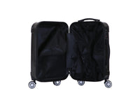 HKM-726675 3-Piece White Trolley Luggage Set with 4 Wheels - ABS and PC Material Travel Bags