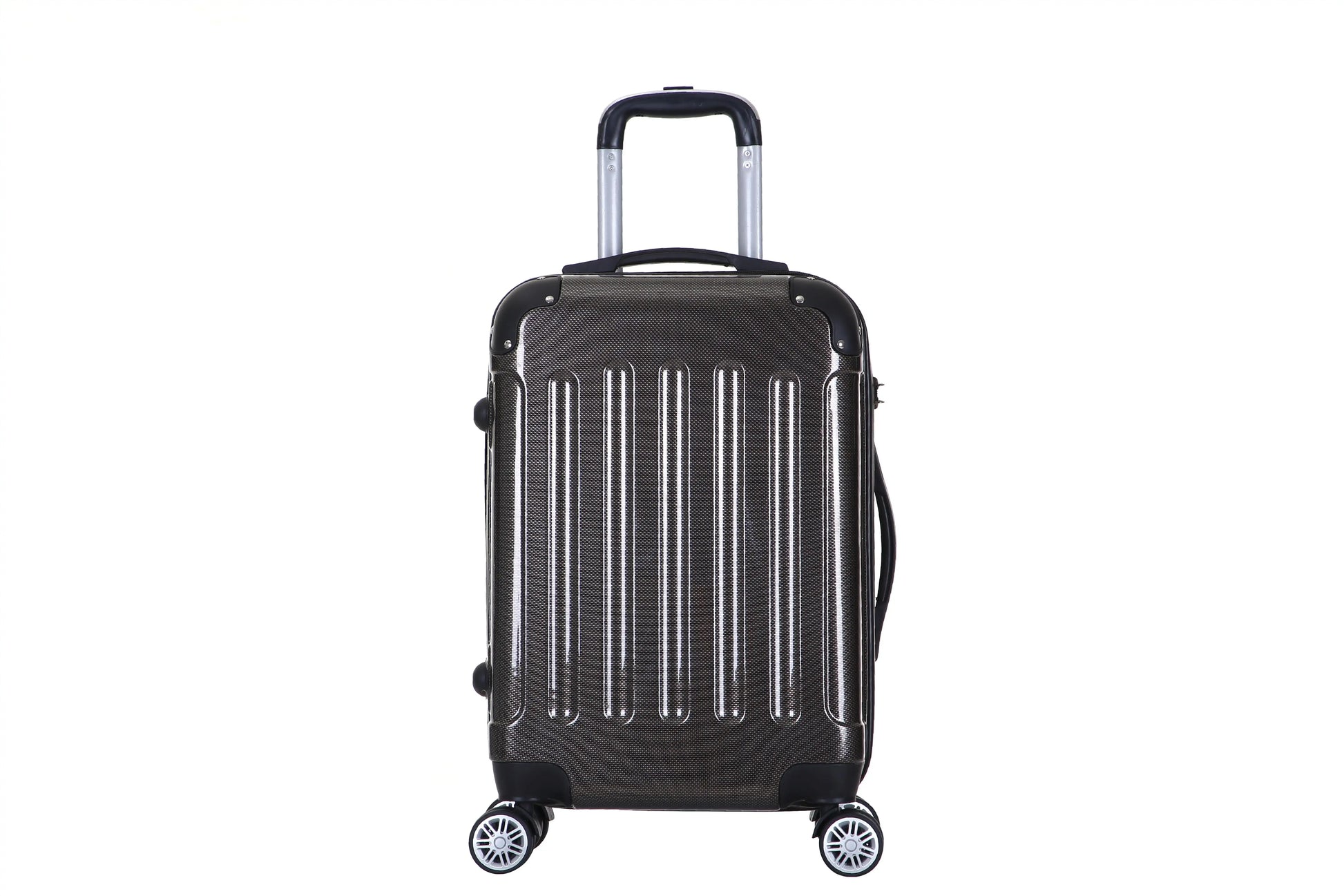 HKM-726675 3-Piece White Trolley Luggage Set with 4 Wheels - ABS and PC Material Travel Bags