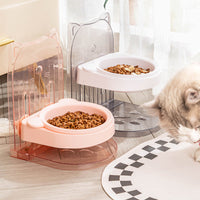 HKM-7267261 Adjustable Cat Bowl with Ear Design for Neck Protection and Anti-Spill Feeding in Removable Hanging Cage