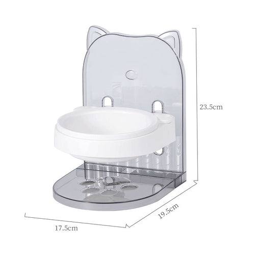 HKM-7267261 Adjustable Cat Bowl with Ear Design for Neck Protection and Anti-Spill Feeding in Removable Hanging Cage