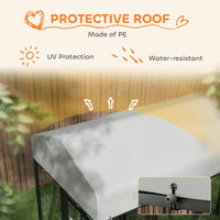 HKM-7267645 Two-Room Outdoor Dog Kennel with Waterproof Cover and Secure Design