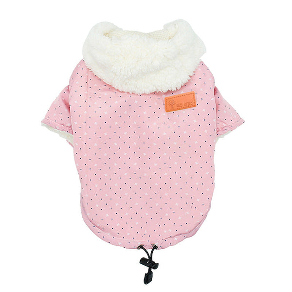 HKM-7268413 Padded Hooded Dog Coat for Warmth and Comfort in Cotton, Available in Multiple Sizes and Colors