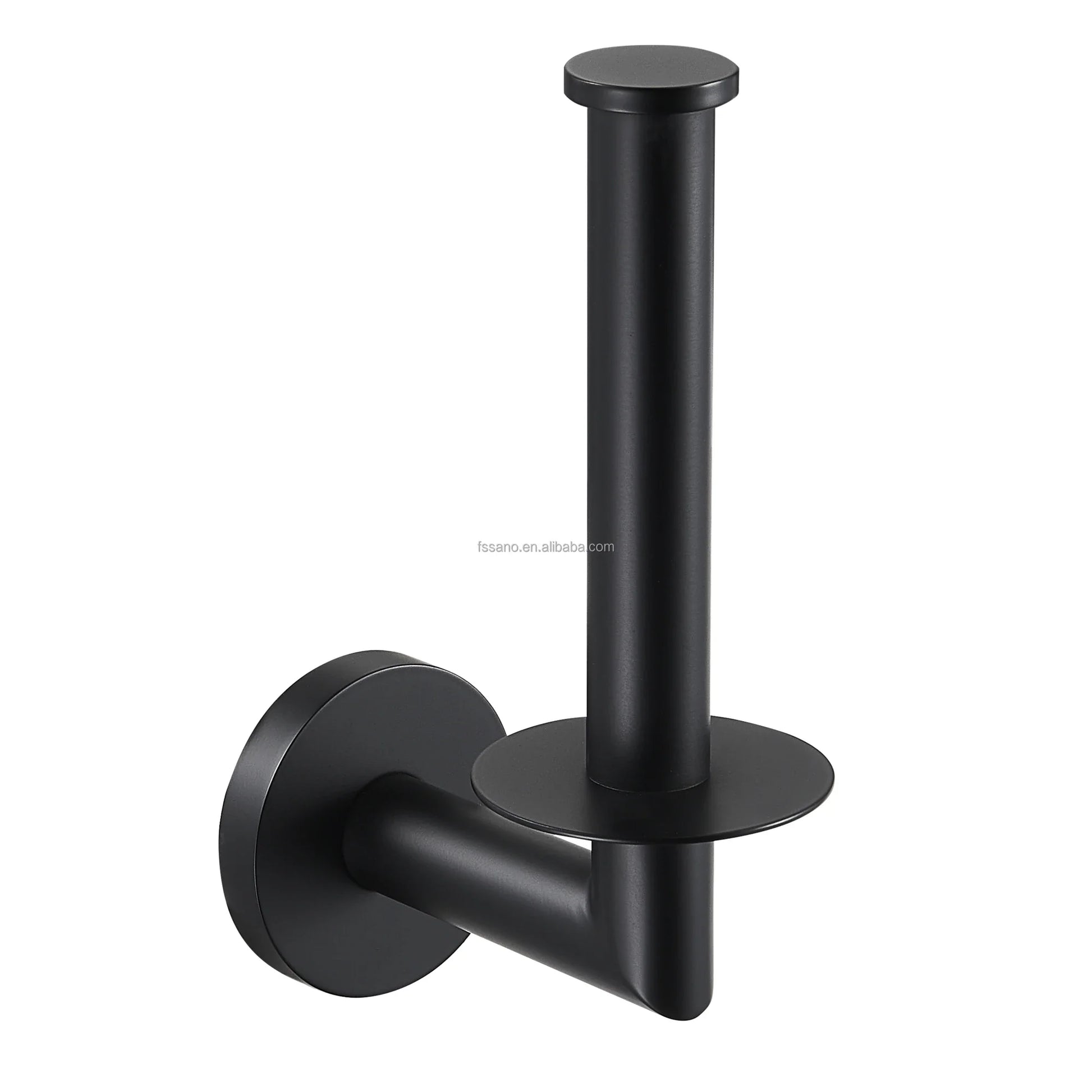 HKM-726867 Matte Black Stainless Steel 304 Bathroom Accessory Set with Towel Rack and Toilet Paper Holder