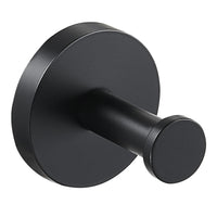 HKM-726867 Matte Black Stainless Steel 304 Bathroom Accessory Set with Towel Rack and Toilet Paper Holder