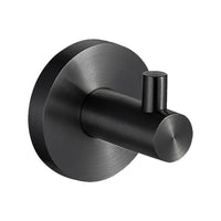 HKM-726867 Matte Black Stainless Steel 304 Bathroom Accessory Set with Towel Rack and Toilet Paper Holder