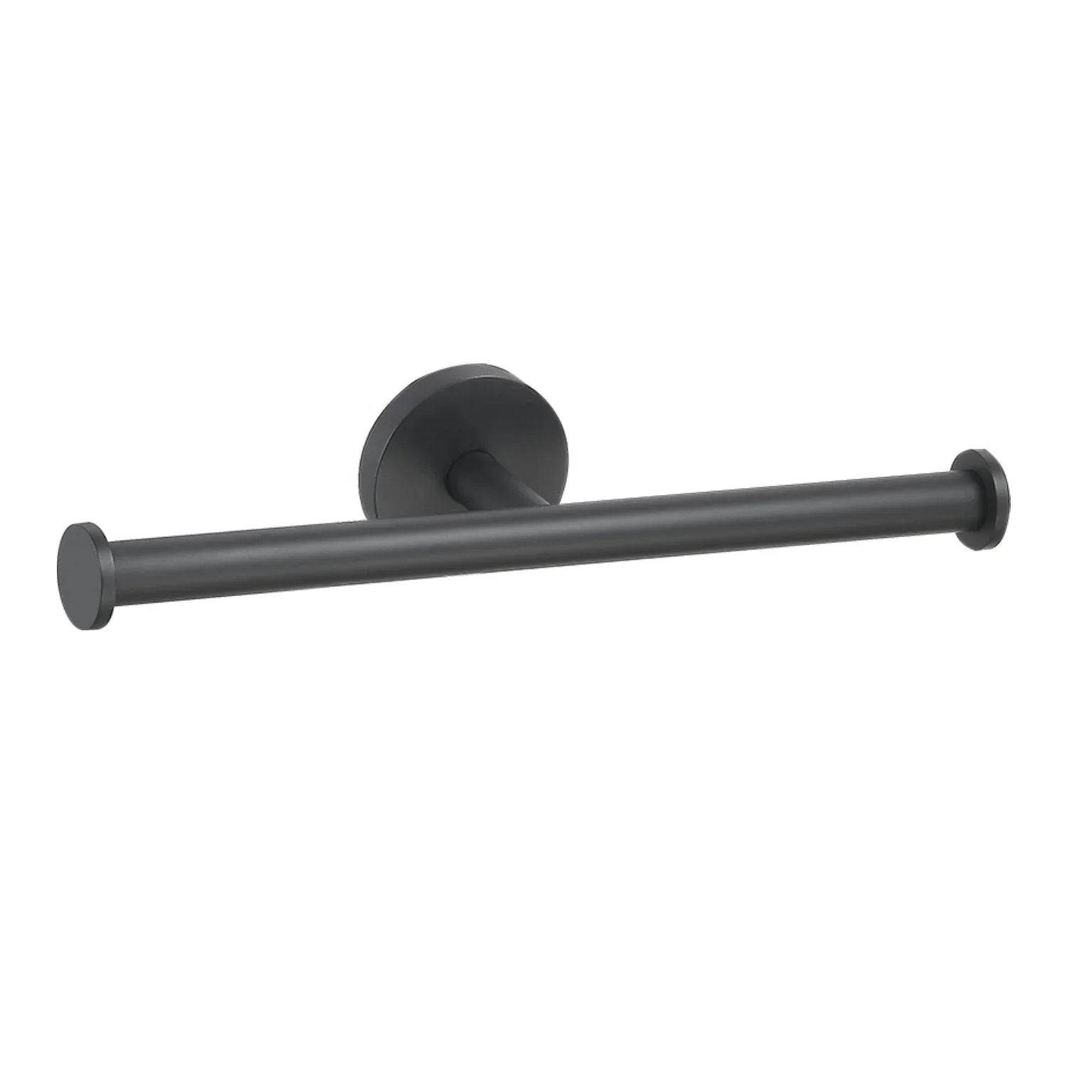 HKM-726867 Matte Black Stainless Steel 304 Bathroom Accessory Set with Towel Rack and Toilet Paper Holder