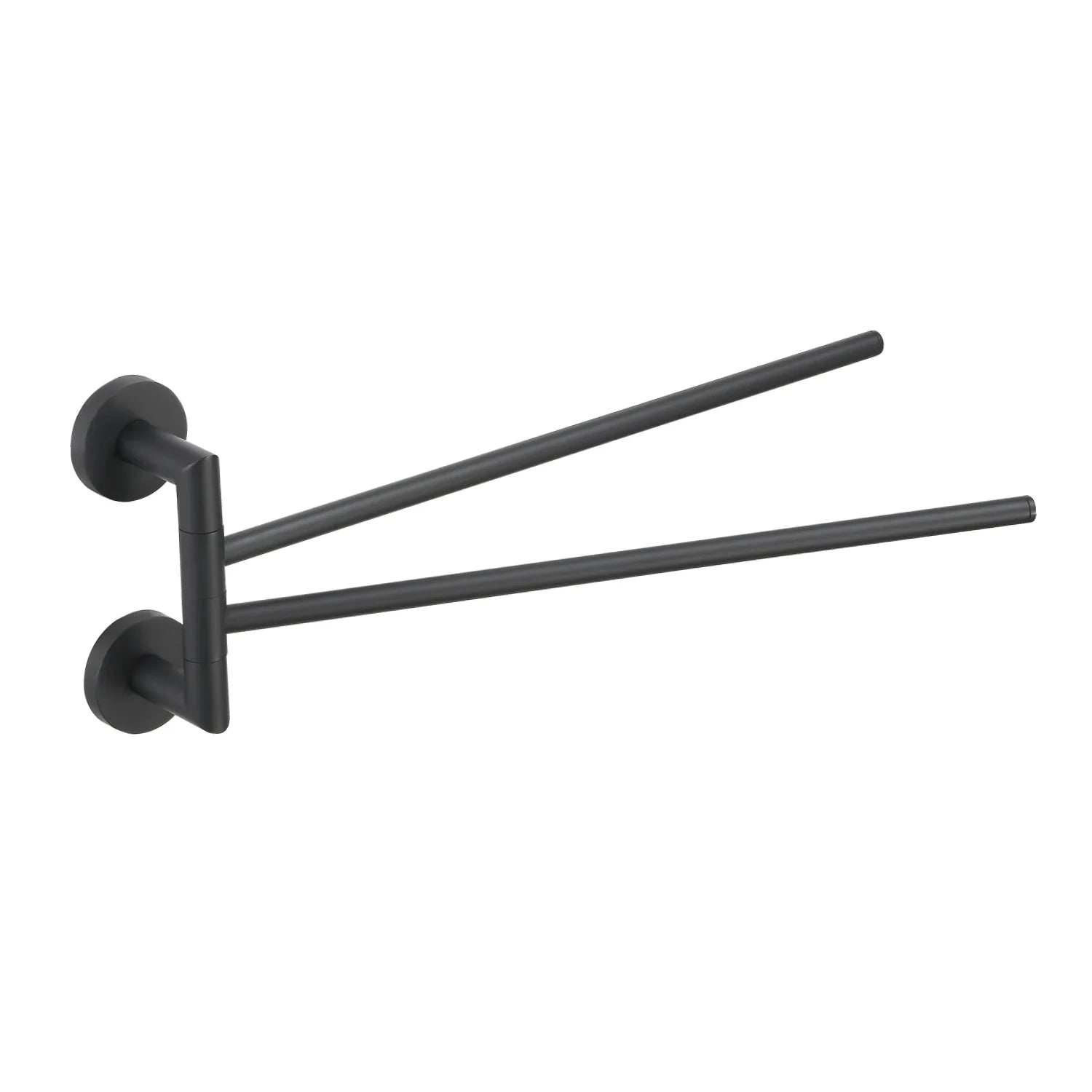 HKM-726867 Matte Black Stainless Steel 304 Bathroom Accessory Set with Towel Rack and Toilet Paper Holder