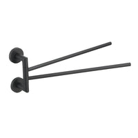 HKM-726867 Matte Black Stainless Steel 304 Bathroom Accessory Set with Towel Rack and Toilet Paper Holder