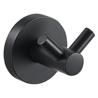 HKM-726867 Matte Black Stainless Steel 304 Bathroom Accessory Set with Towel Rack and Toilet Paper Holder