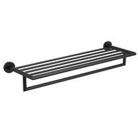HKM-726867 Matte Black Stainless Steel 304 Bathroom Accessory Set with Towel Rack and Toilet Paper Holder