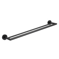 HKM-726867 Matte Black Stainless Steel 304 Bathroom Accessory Set with Towel Rack and Toilet Paper Holder