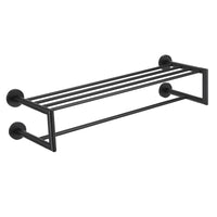 HKM-726867 Matte Black Stainless Steel 304 Bathroom Accessory Set with Towel Rack and Toilet Paper Holder
