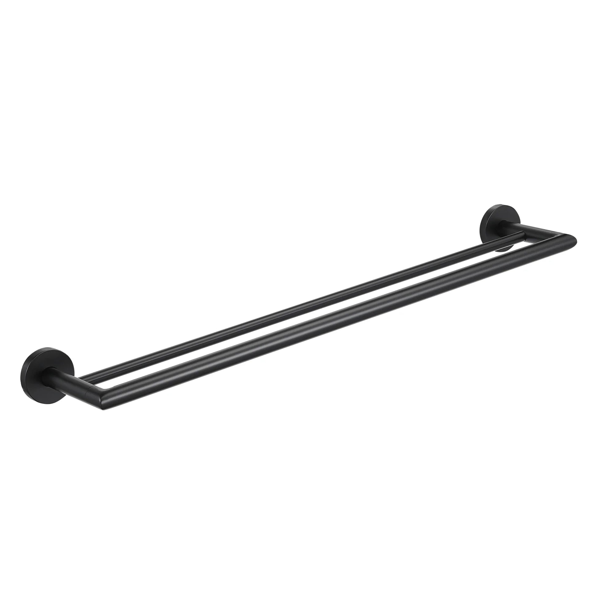 HKM-726867 Matte Black Stainless Steel 304 Bathroom Accessory Set with Towel Rack and Toilet Paper Holder