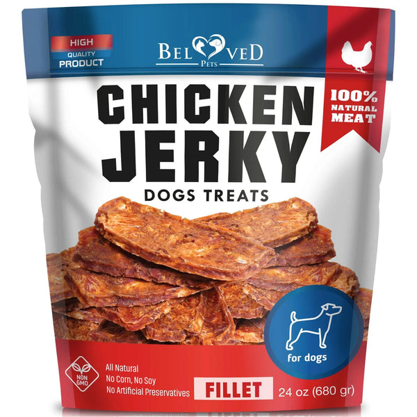 HKM-7269821 Organic Chicken Jerky Dog Treats - Grain Free, High Protein, All Natural, Ideal for Training All Life Stages, 1.5 lb
