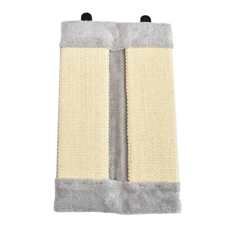 HKM-7269949 Sisal Cat Scratching Board with Plush Cloth for Sofa Protection and Claw Sharpening
