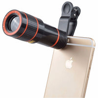 HKM-726995 12X Adjustable Lens for Mobile Phones - Universal Clip-On Telephoto Accessory for Improved Image Quality