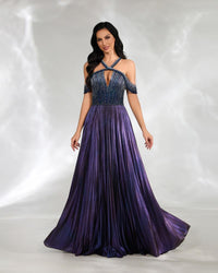 HKM-726995 Elegant Blue Evening Gown for Women - Model EZ25092