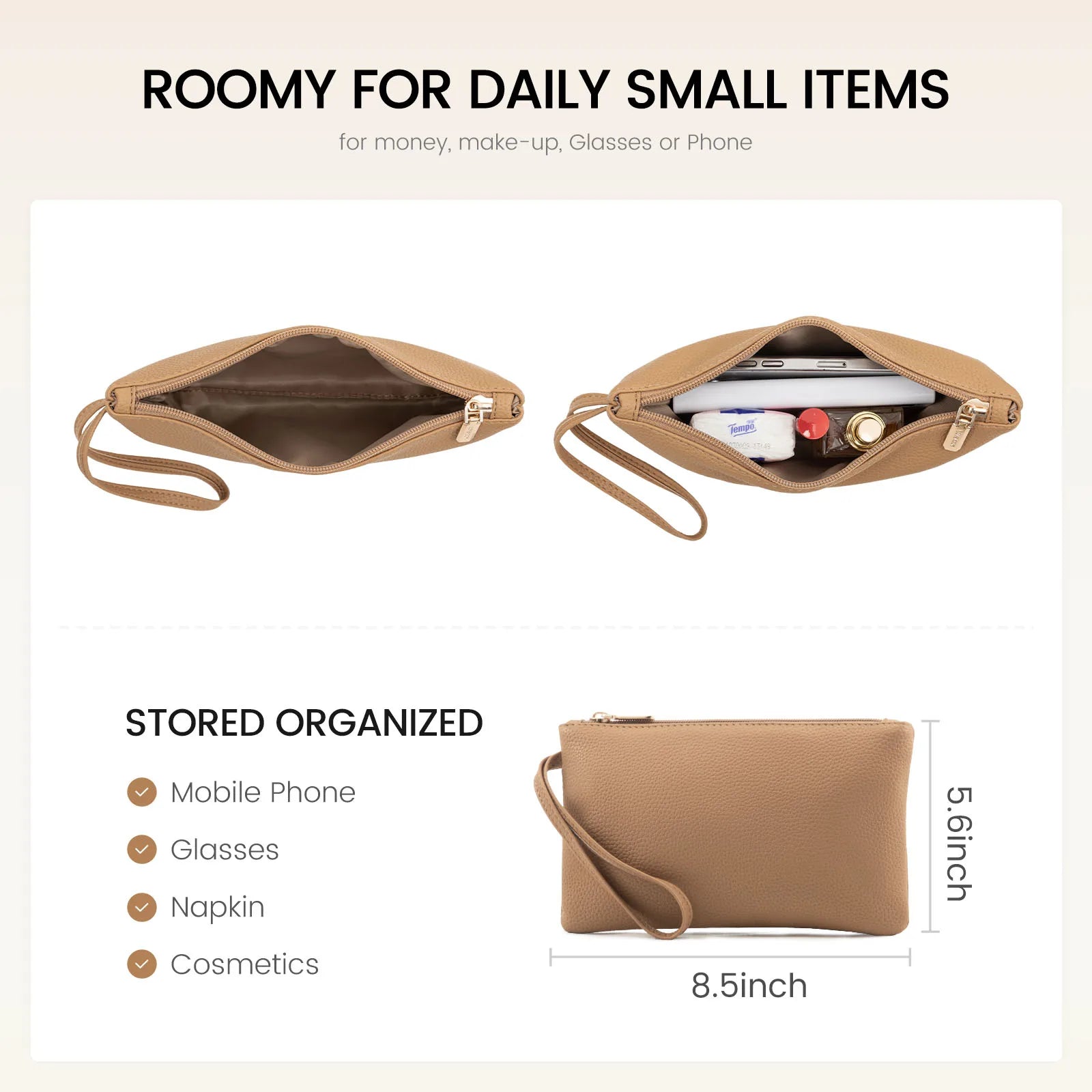 HKM-726995 Stylish 15.6-Inch Leather Laptop Tote Bag with Clutch - Versatile Work Handbag Set for Women