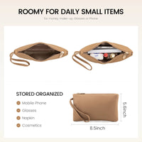 HKM-726995 Stylish 15.6-Inch Leather Laptop Tote Bag with Clutch - Versatile Work Handbag Set for Women