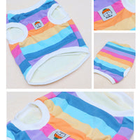 HKM-7270333 Rainbow Cotton Dog Vest ¨C Autumn & Winter Plus Velvet Design, Sizes S to XXL