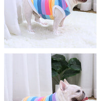 HKM-7270333 Rainbow Cotton Dog Vest ¨C Autumn & Winter Plus Velvet Design, Sizes S to XXL