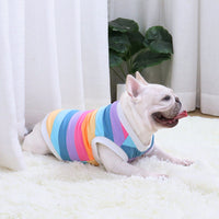 HKM-7270333 Rainbow Cotton Dog Vest ¨C Autumn & Winter Plus Velvet Design, Sizes S to XXL