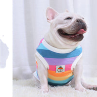 HKM-7270333 Rainbow Cotton Dog Vest ¨C Autumn & Winter Plus Velvet Design, Sizes S to XXL