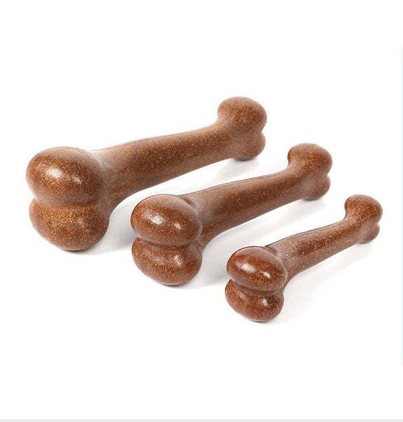 HKM-7270589 Pet Molar Simulation Bone Toy - Durable PP Material, Available in 12cm, 15cm, and 18.5cm Sizes, Brown Color