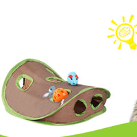HKM-727059 Cat Toy With A Bell To Catch The Ball Puzzle And Playable Nine-hole Mouse Hole