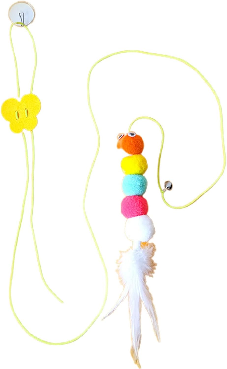 HKM-7271229 Interactive Hanging Cat Toy with Adjustable Elastic Rope for Indoor Cats, Durable and Safe Plush Design