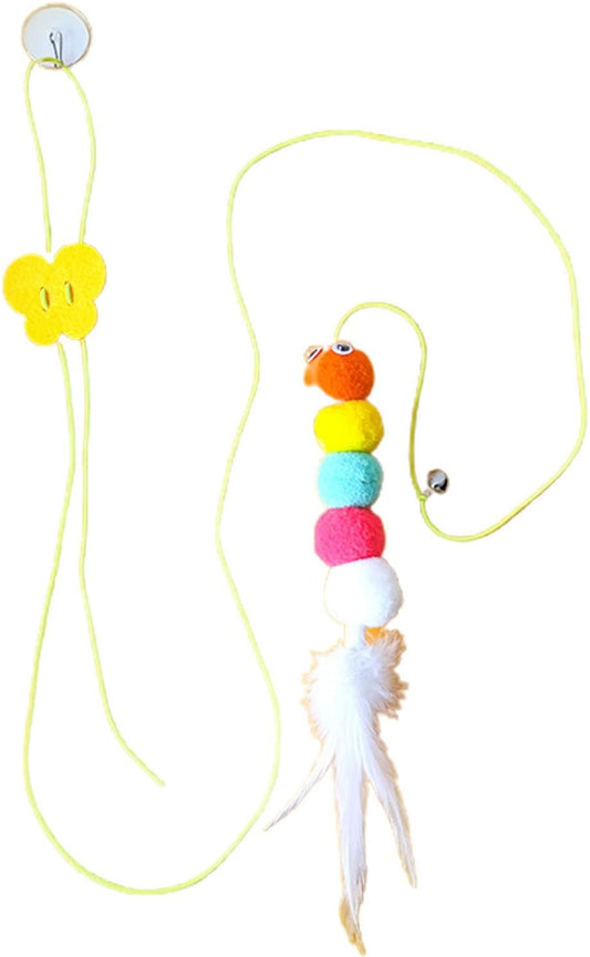 HKM-7271229 Interactive Hanging Cat Toy with Adjustable Elastic Rope for Indoor Cats, Durable and Safe Plush Design