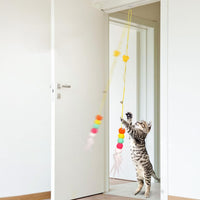 HKM-7271229 Interactive Hanging Cat Toy with Adjustable Elastic Rope for Indoor Cats, Durable and Safe Plush Design