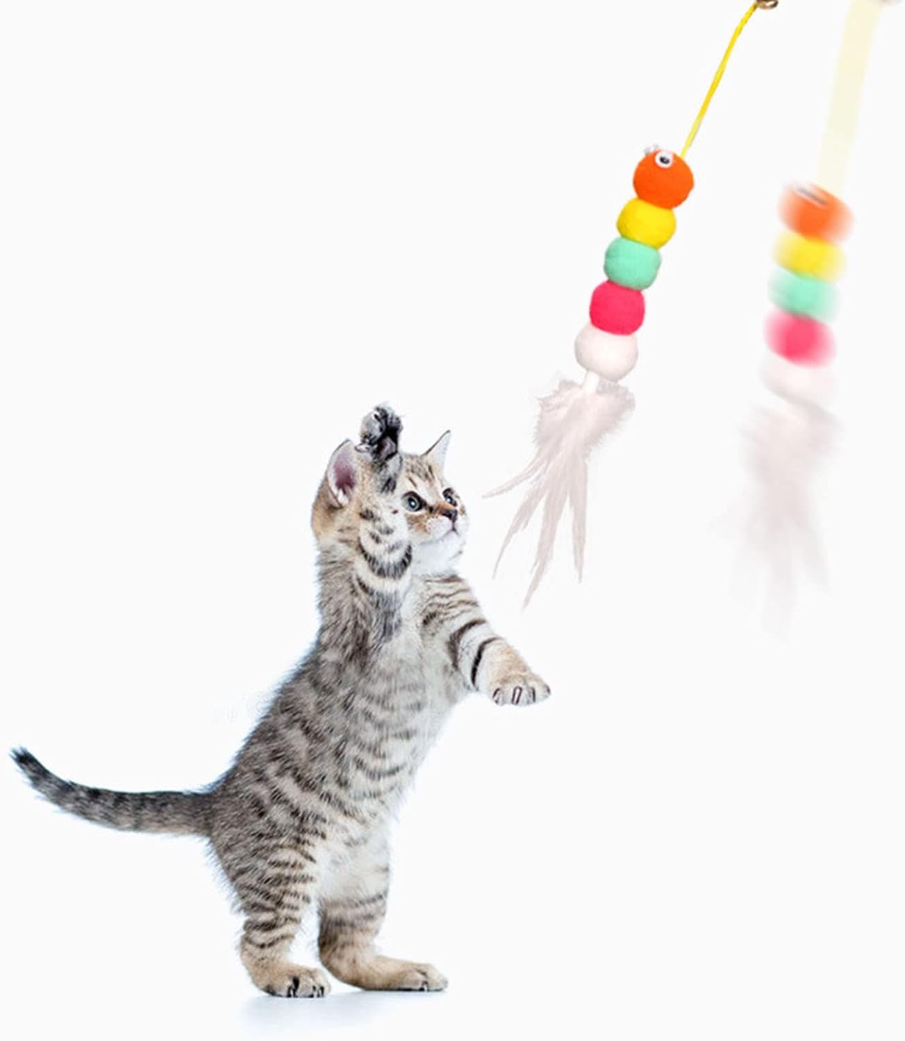 HKM-7271229 Interactive Hanging Cat Toy with Adjustable Elastic Rope for Indoor Cats, Durable and Safe Plush Design