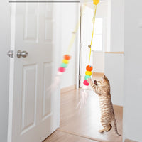 HKM-7271229 Interactive Hanging Cat Toy with Adjustable Elastic Rope for Indoor Cats, Durable and Safe Plush Design