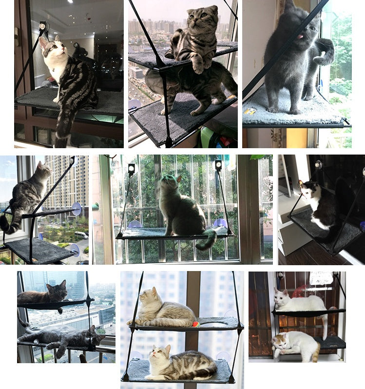 HKM-7271357 Removable and Washable Cat Hammock with Super Suction Cups for Window Sills