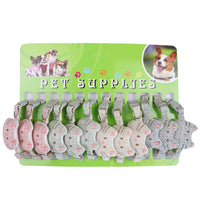 HKM-7271997 Multicolor Random Pet Bow Tie for Cats - 12 Pieces per Card, Casual Polyester Style