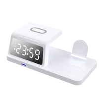 HKM-727315 Four-in-One Wireless Charging Clock with 15W Fast Charging Capability - Available in White and Black