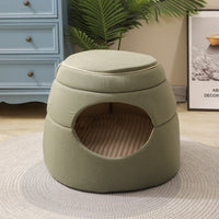 HKM-7273789 Multi-Functional Tree Hole Cat Litter House for Small Dogs and Cats - Cozy Kennel for Teddy Pomeranians