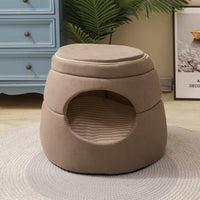 HKM-7273789 Multi-Functional Tree Hole Cat Litter House for Small Dogs and Cats - Cozy Kennel for Teddy Pomeranians