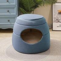HKM-7273789 Multi-Functional Tree Hole Cat Litter House for Small Dogs and Cats - Cozy Kennel for Teddy Pomeranians