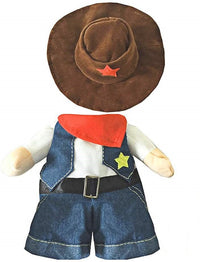 HKM-7273917 Denim Cowboy Costume for Pets - Stylish Dog and Cat Role Play Outfit