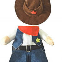 HKM-7273917 Denim Cowboy Costume for Pets - Stylish Dog and Cat Role Play Outfit