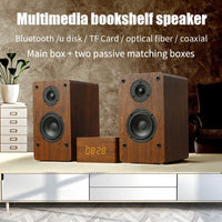 HKM-727443 Wooden HiFi Bluetooth Speaker 2.0 Home Theatre System with Enhanced Bass for PC and TV